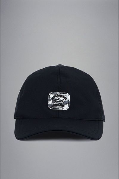 PAUL&SHARK Men's Woven Fabric Black Sports Hat with Brand Logo13317142-011
