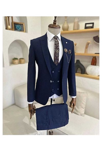 FRİYA SLIM FIT SLIM CUT VEST SUIT DRESS + TIE CHAIN