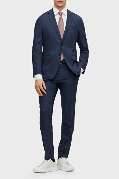 BOSS Jakarlı Monogram Logolu Uzun Kollu Slim Fit Gömlek Erkek GÖMLEK 50473310 100