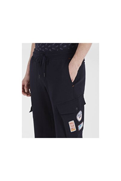 PAUL&SHARK Men's Cotton Regular Fit Plain Navy Blue Shorts21411930-013