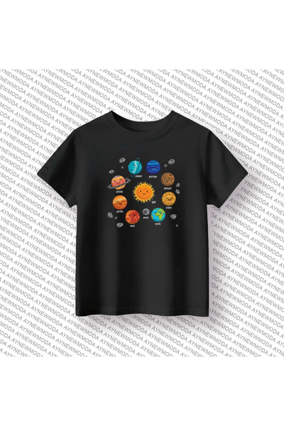 aynewmoda Μπλουζάκι με στάμπα Oversize Solar System