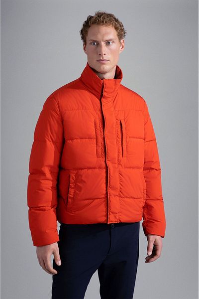 PAUL&SHARK Men's Logo Detailed Regular Fit Long Sleeve Orange Coat13312304-576
