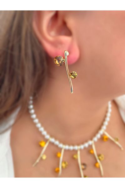 TAKİŞKO Pearl Necklace and Earring Set