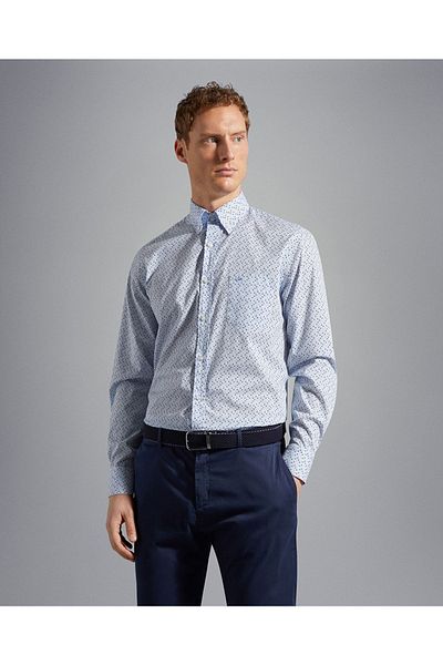 PAUL&SHARK Cămașă pentru bărbați cu guler de cămașă relaxată Cămașă albastru deschis23413080-101