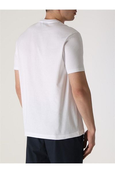 PAUL&SHARK Ανδρικό λογότυπο Basic Regular Fit κοντομάνικο λευκό μπλουζάκι 23411070 -010