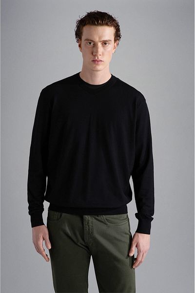 PAUL&SHARK Men's Long-sleeved Daily Use Regular-fit Black Sweater13311088A-011
