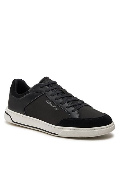 Calvin Klein Men's Lace-up Brand Logo Sports Style Black Sneakers HM0HM01395-BEH
