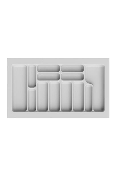 STARAX S-2290-Wp Drawer - White Spoon with Antibacterial Inside, Width 84-77 Cm, Cut between 49-40 Cm-90 Module