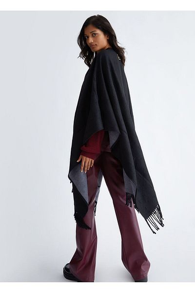 Liu Jo Women's Woven Fabric Brand Logo Black Shawl & Scarf & Scarf 2F3091T0300-22222