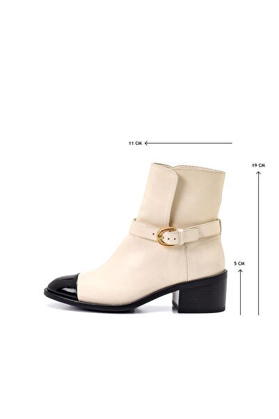 Sofia Baldi Beige Leather Women's Heeled Boots - Grymm