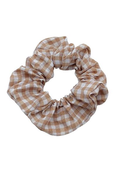 AXE SPORTSWEAR Scrunchie pentru femei cu model în carouri - Clip de păr elastic