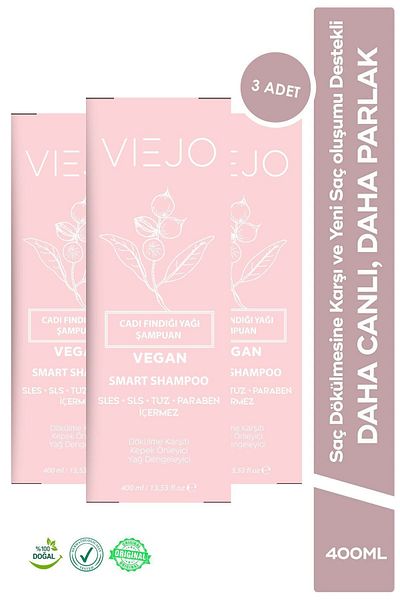 Viejo 3 Pieces - Witch Hazel Shampoo - Hair Regenerating Smart Shampoo