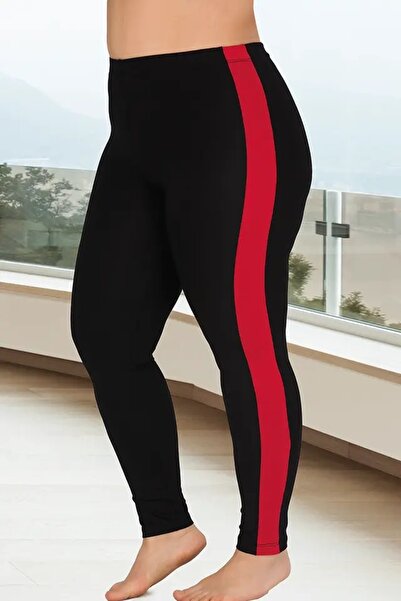 Viselya Μαύρο κολάν μεγάλου μεγέθους