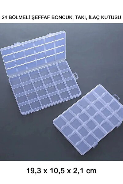 EYNOR 2- Li 24 Bölmeli Düzenleyici Takı Av Malzemeleri Hobi Elişi Kutusu