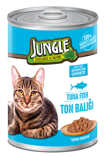 Jungle 400 GR KONSERVE KEDİ MAMASI TON BALIKLI 12'Lİ
