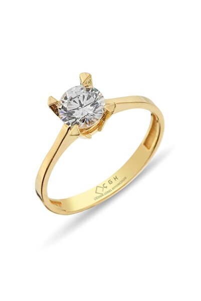 Çgk Çiğdem Gürel Kuyumculuk Tektaş Altın Yüzük 14yeni0001