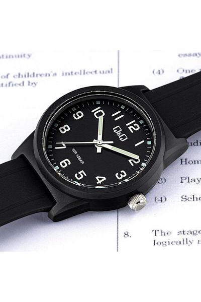 Q&Q Vr53j207y Highlighter Black Men's Wristwatch