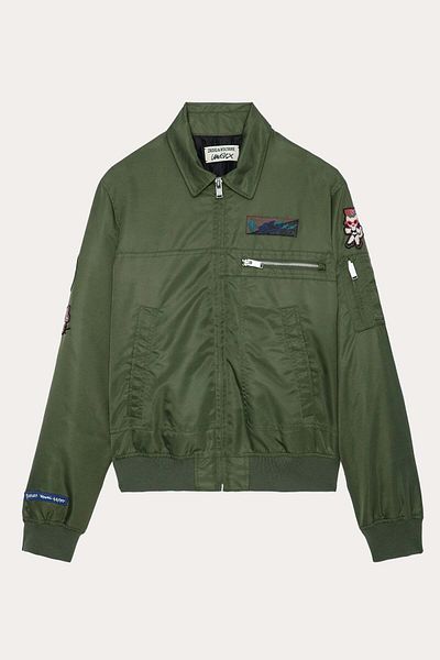 Zadig & Voltaire Unisex Bomber Jacket with Logo