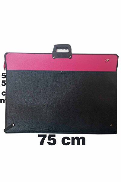 Kitapmitap Teknik Resim Çantası Fermuarlı Askılı Lüks Suni Deri 55x75 cm