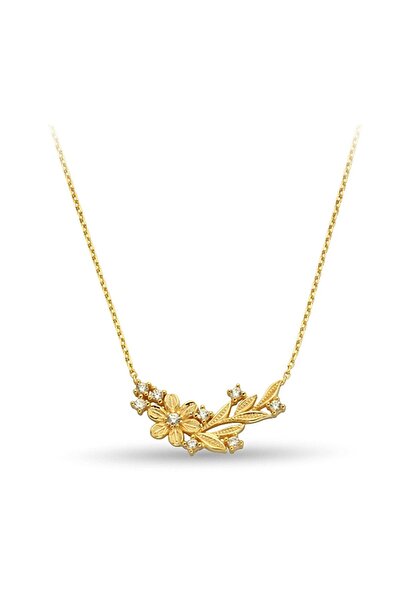 Çgk Çiğdem Gürel Kuyumculuk Manolya Çiçeği Kadın Altın Kolye ZK0395