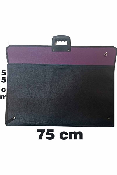 Kitapmitap Teknik Resim Çantası Fermuarlı Askılı Lüks Suni Deri 55x75