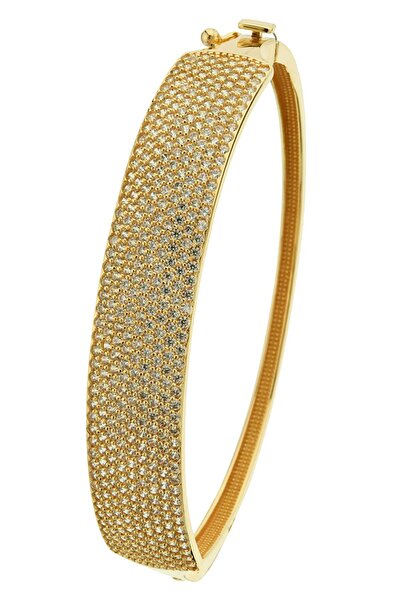 Çgk Çiğdem Gürel Kuyumculuk Taşlı Suyolu Kelepçe Bilezik