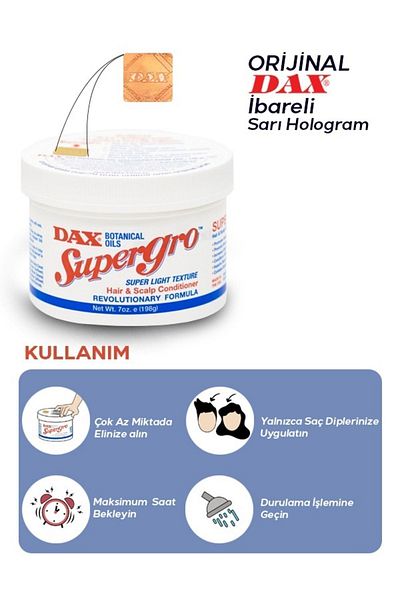 Dax Supergro 198 G - Hair Care Oil Special for Slow Growing Hair8681153190941