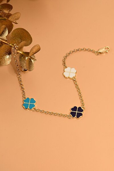 Çgk Çiğdem Gürel Kuyumculuk Doç Zincir Yoncalı Altın Bileklik