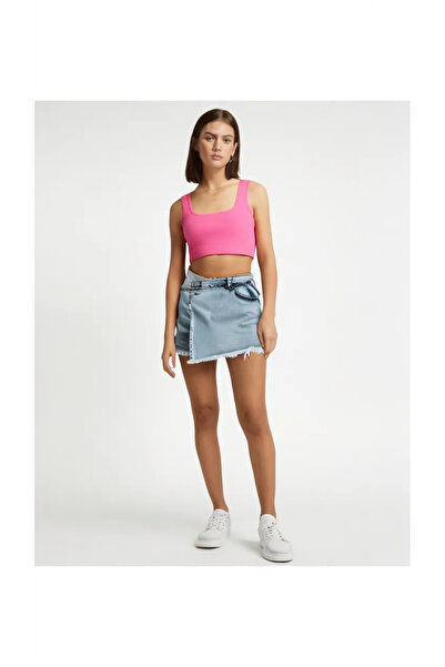 jackell Fırfırlı Balon Kol Gipeli Crop Bluz