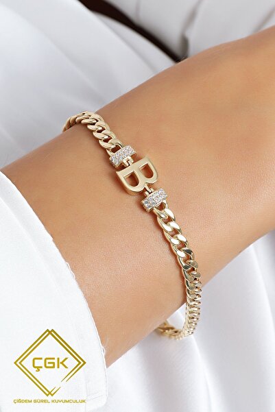 Çgk Çiğdem Gürel Kuyumculuk B Harfi Gurmet Altın Bileklik