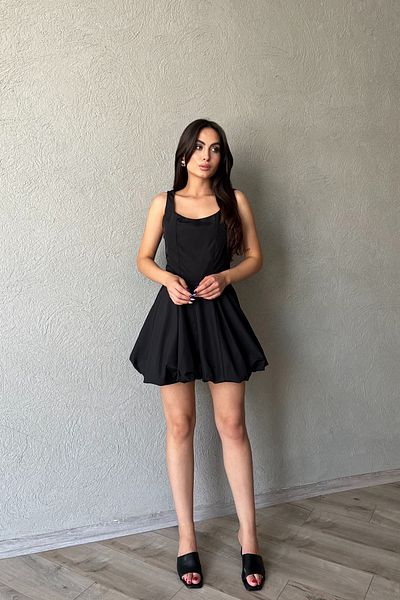 Seda Yalçın Atelier Balloon Cut Black Mini Dress