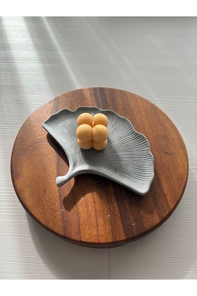 the TURF candles Ginko Leaf Decorative Plate, Presentation, Coffee Side, Jewelry