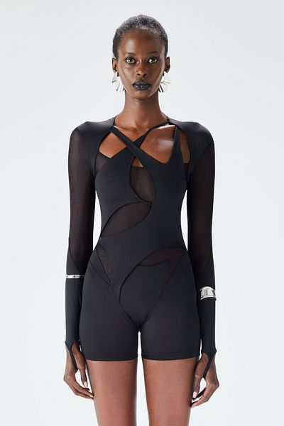 IAMNOTBASIC Black Mystique Playsuit