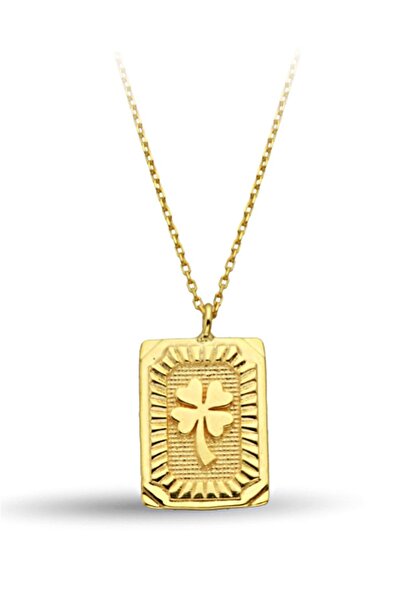 Çgk Çiğdem Gürel Kuyumculuk Yonca Altın Kolye Zk065