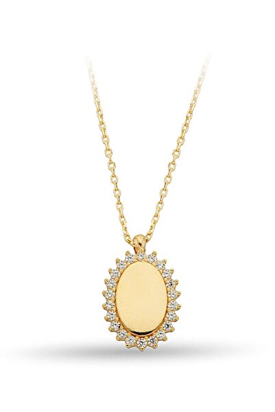 Çgk Çiğdem Gürel Kuyumculuk Kadın Sarı Taşlı Altın Kolye