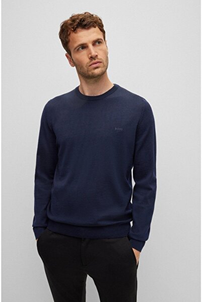 BOSS Logo Işlemeli Erkek Kazak