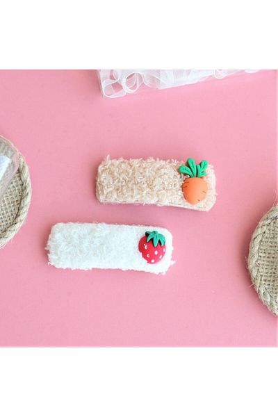 Şeker Ofisi 2-Piece Plush Buckle Cute Fruits