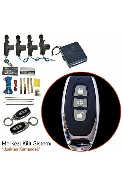 Carub 12V Central Lock Black Chrome Remote Controlled BR4600466