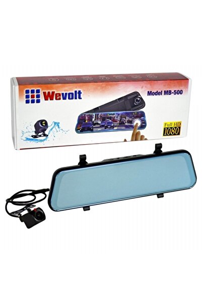 NYF Wevolt Dvr Kayıt Cihazı 10 Inç Dikiz Ayna Ekranlı Çift Kameralı Mb-500