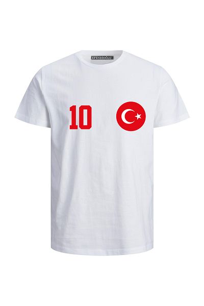 Efendioğlu Design Echipa Națională a Turciei Numărul 10 - Tricou imprimat pentru copii