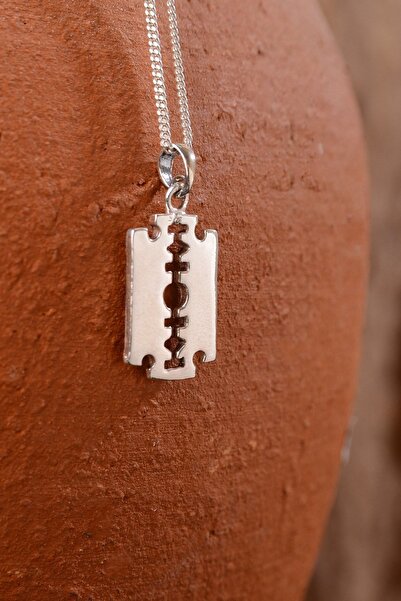 Ebrar Silver Gümüş Jilet Kolye 925 Ayar Gümüş Jilet Figürlü Taşsız Erkek Kolye