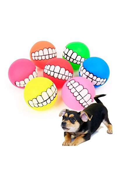 KuantumHome Köpek Sesli Oyuncak Diş Tasarımı, Dayanıklı Çiğneme Dişleri Öğütme ve Temizleme Topu