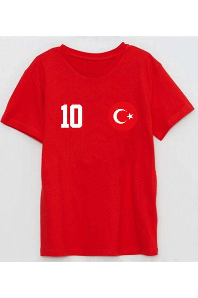 Efendioğlu Design Unisex 10 Numara Türkiye Milli Takım Baskılı Çocuk T-shirt