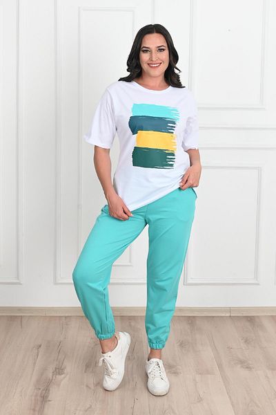 Koza Butik Комплект дамски анцуг с голям размер - 3695-23