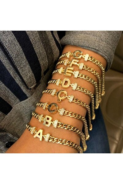 Çgk Çiğdem Gürel Kuyumculuk 14 Ayar E Harfi Gurmet Altın Bileklik