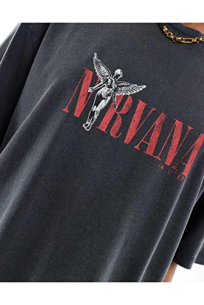 Teenage Millionaire Ανδρικό μπλουζάκι με στάμπα Nirvana Smoked Oversize