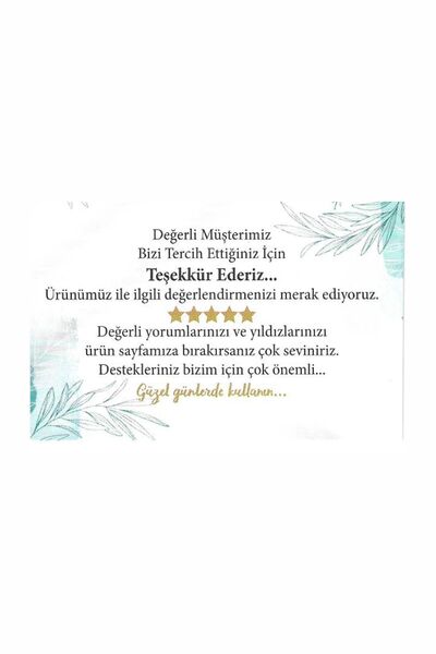 AKILLICA Teşekkür Kartı 100 Adet 5x8 Cm Yorum Kartı