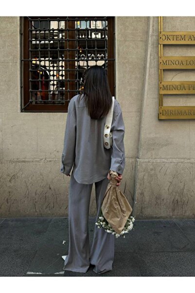 My Blog Sada košile a kalhot s šedou texturou