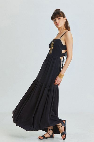 Clandestino Black Midi Dress - Low Back