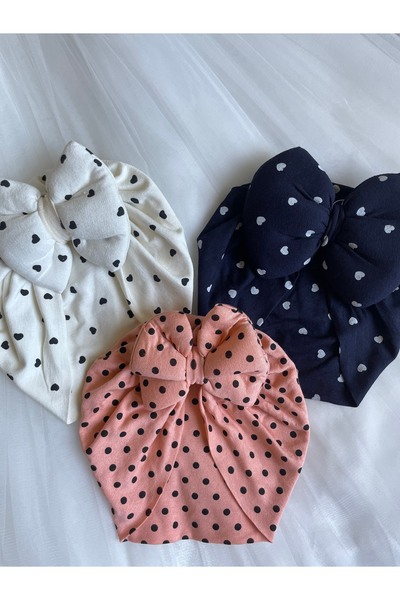 MASALBABY Kız Bebek Saç Bonesi Seti / Yeni Doğan Bebek Hediyelik